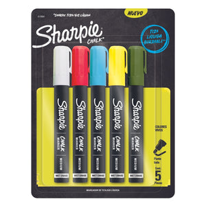 Marcador Tiza Líquida Borrable Sharpie Chalk X5