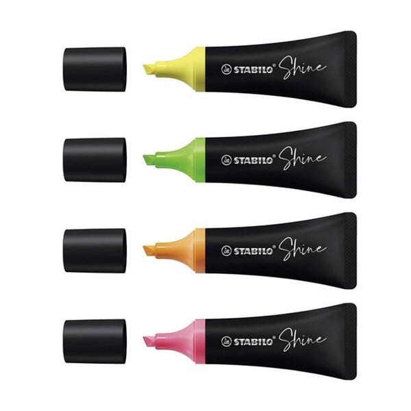 Resaltador Stabilo Shine x 4 Colores