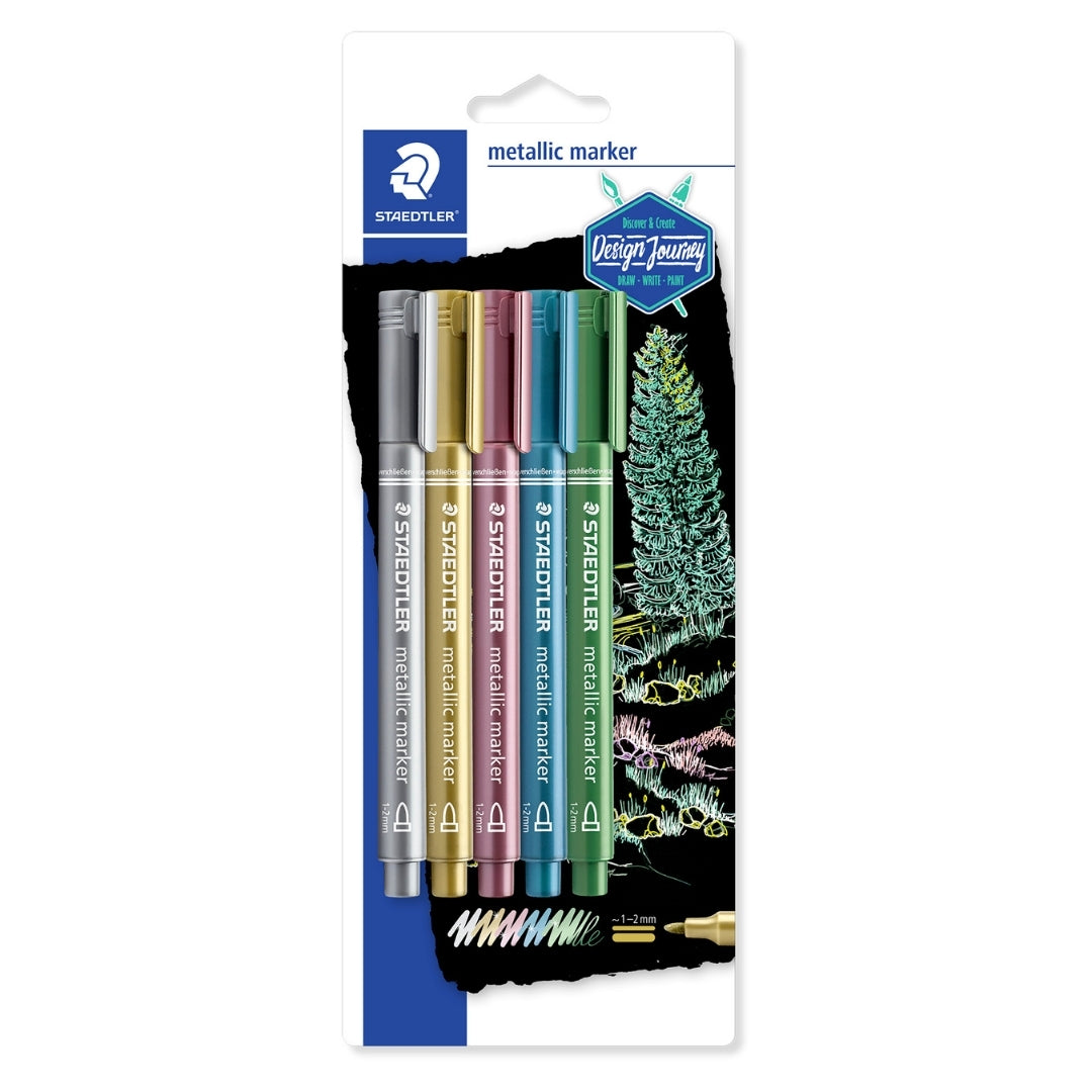 Marcadores x 5 Metálicos Staedtler Design Journey