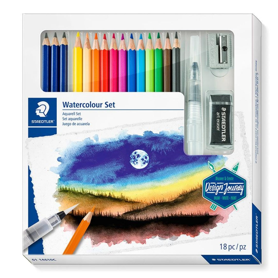 Set de Acuarelado Colores x 18 Staedtler Design Journey
