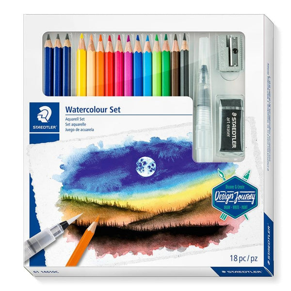 Set de Acuarelado Colores x 18 Staedtler Design Journey